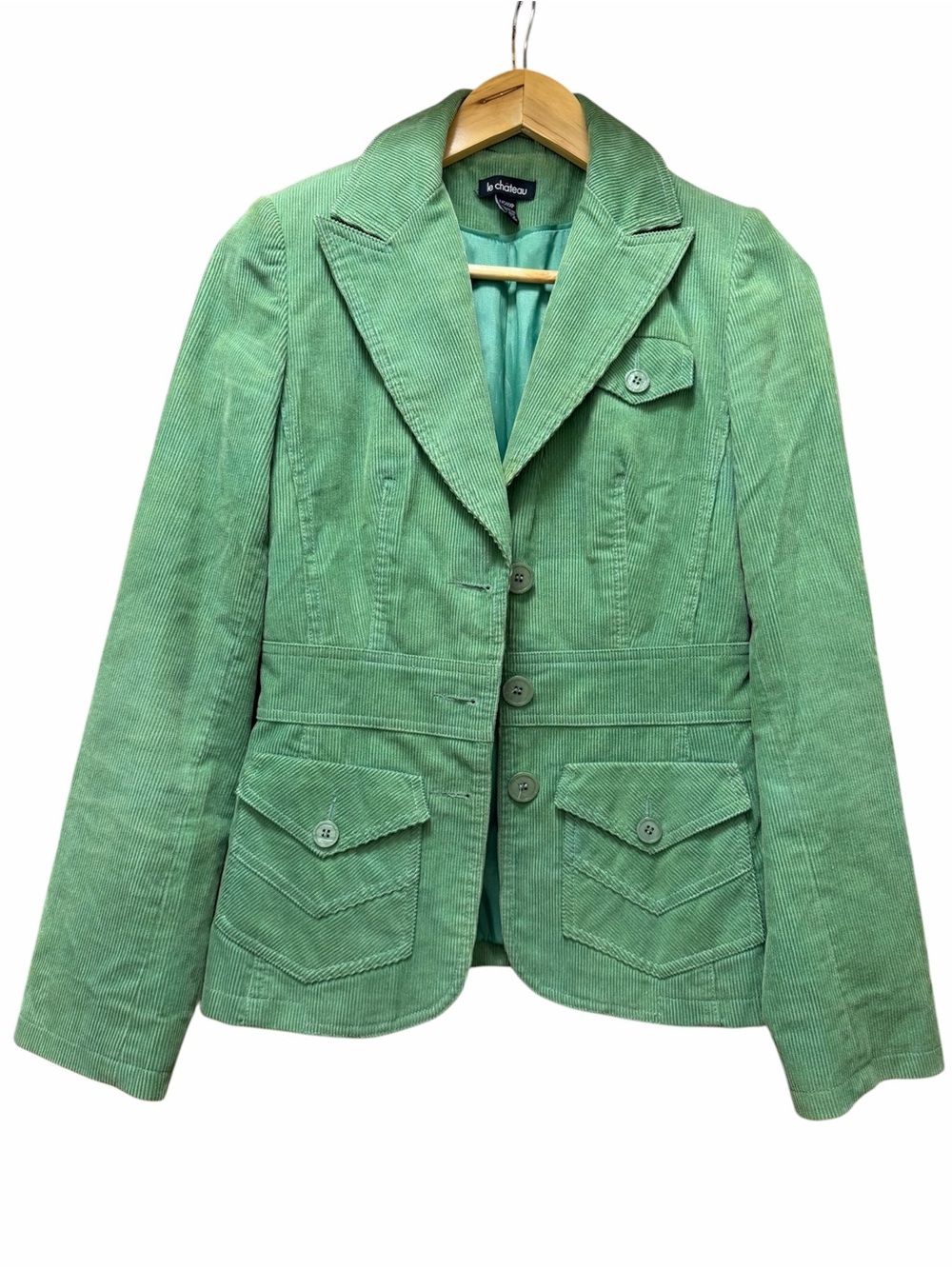 Women’s Vintage Green Corduroy Tailored Le Chateau Blazer Jacket - Make an Offer